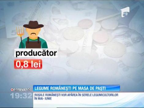 De Paşti, punem pe masă ouă roşii, miel şi multă verdeaţă. Legumicultorii se mândresc cu recolta pe care o pregătesc, de sărbători