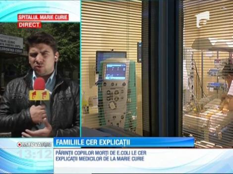 Familiile copiilor care au murit la spitalul Marie Curie cer explicaţii medicilor