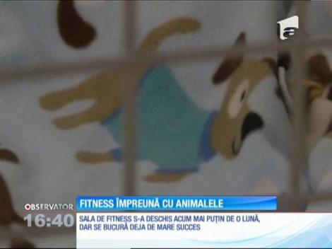 Două americance au deschis o sală de fitness mixtă! Pentru oameni şi animalele lor de companie