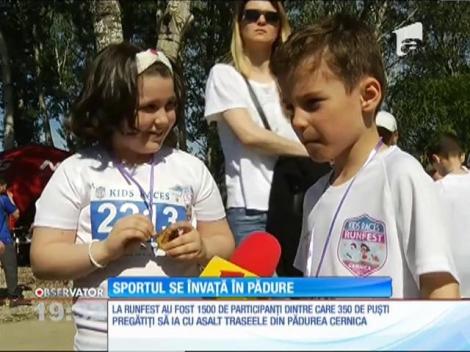 Micii sportivi au alergat pe cărările din pădure