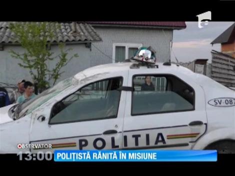 Polițistă rănită în misiune