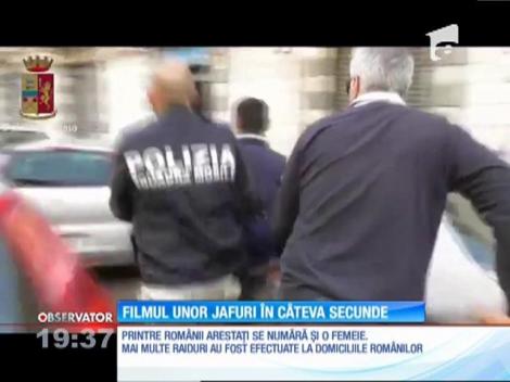 Hoţi români, responsabili pentru jafuri în valoare de milioane de euro, prinși de poliţia italiană