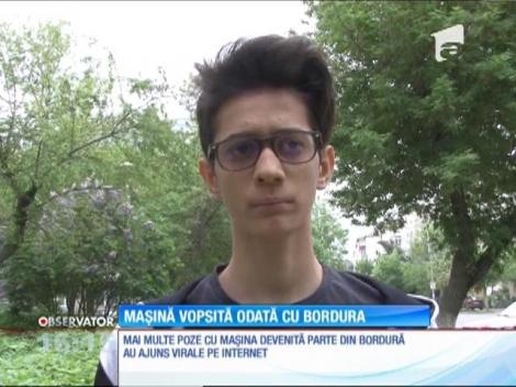 Au vopsit bordura cu tot cu maşină!