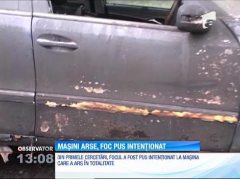 Un taximetru a fost incendiat intenţionat, lângă o benzinărie din Mamaia