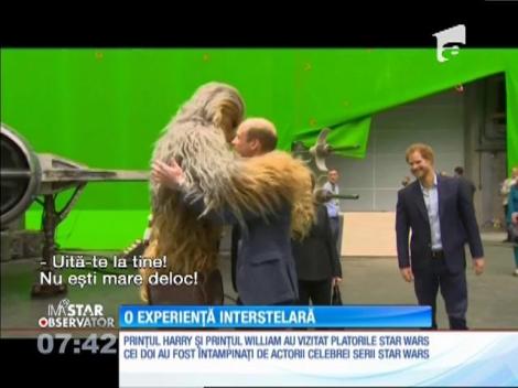 Prințul Harry și Prințul William au vizitat platourile de filmare ale celebrei pelicule Star Wars