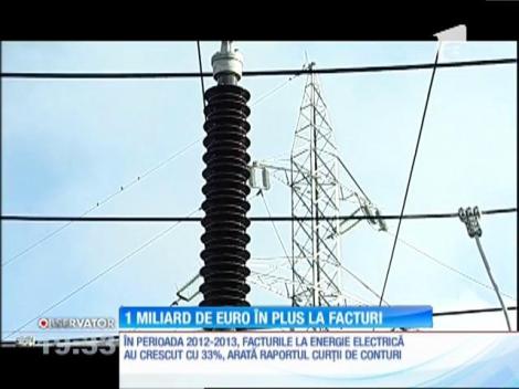 Românii au plătit un miliard de euro în plus pentru energie electrică în perioada 2012-2013