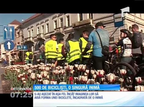 Peste 500 de biciclişti şi-au dat întâlnire la Odorheiu Secuiesc, pentru transmiterea unui mesaj