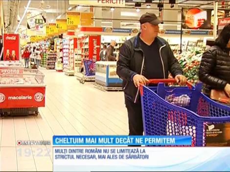 De sărbători, 40% dintre români cumpără mai mult decât își permit