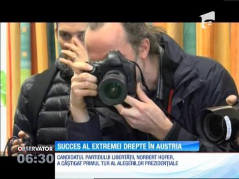 Partidul de extremă dreaptă, victorie neaşteptată în primul tur al alegerilor prezidenţiale din Austria