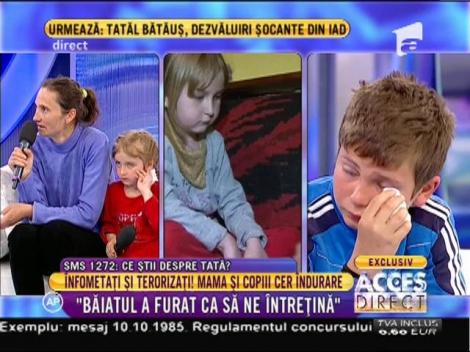 Mama terorizată: "Soţul bea toţi banii câştigaţi la muncă şi a vrut să-l strângă de gât pe băiatul mic!"
