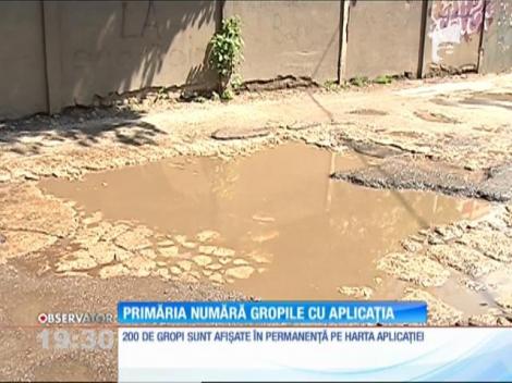 Primăria Capitalei numără gropile din oraş cu ajutorul unei aplicaţii