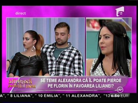 Crize de gelozie! Alexandra se teme că îl poate pierde pe Florin în favoarea Lilianei