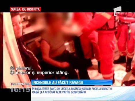 Gospodării arse în totalitate