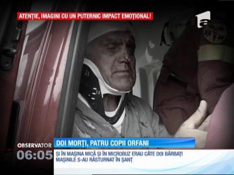 Doi bărbaţi şi-au pierdut viaţa pe o şosea din Bistriţa. De data aceasta, şoferul a apăsat prea tare acceleraţia, iar maşina a fost lovită de un microbuz