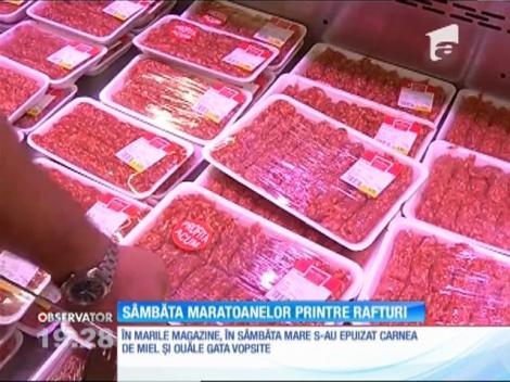 În marile magazine, în Sâmbăta Mare s-au epuizat carnea de miel și ouăle gata vopsite