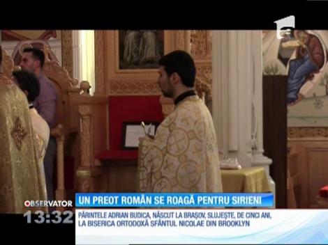 Un preot român se roagă pentru sirieni
