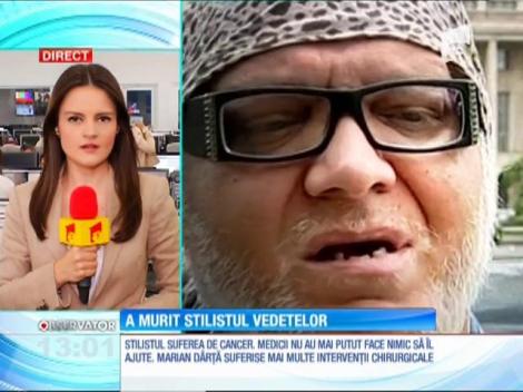 Veste neașteptată în showbiz! A murit Marian Dârță, stilistul vedetelor!