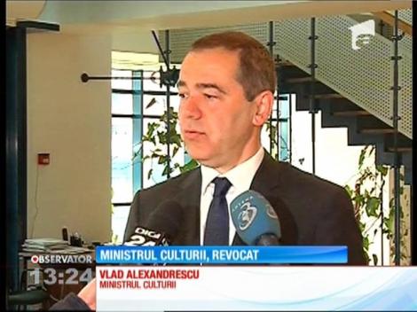 Ministerul Culturii, Vlad Alexandrescu, revocat