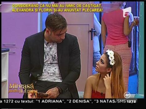 Florin nu a fost de acord cu decizia Alexandrei de a renunța la bani de dragul iubirii!