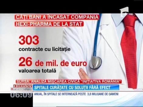 Dezinfectanţii de calitate îndoielnică folosiţi în majoritatea spitalelor din România, în continuare în unităţile sanitare