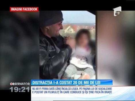 Şofer amendat cu 20 de mii de lei pentru o poză postată pe Facebook