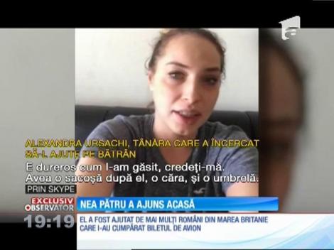 Nea Pătru, bătrânul cerşetor care a impresionat comunitatea de români de la Londra, a ajuns acasă