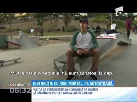 Distracție cu risc mortal, pe autostradă