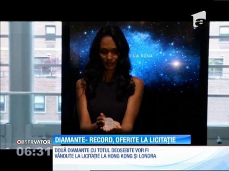 Două diamante unice, scoase la vânzare