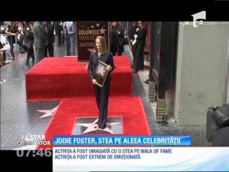 Jodie Foster, onorată cu o stea pe celebrul bulevard hollywoodian Walk of Fame