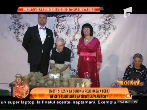 Emoţii şi leşin la cununia religioasă a Deliei Matache