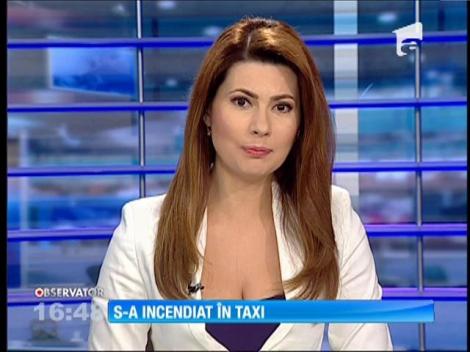 Un taximetrist din Bucureşti prins fără licenţa de funcţionare valabilă şi-a dat foc la maşină