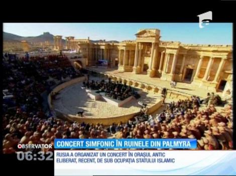 Concert simfonic la ruinele străvechiului oraş Palmyra, din Siria