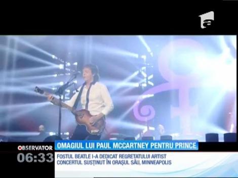 Paul McCartney, omagiu emoţionant pentru Prince