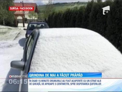 Grindină a făcut prăpăd în judeţul Harghita