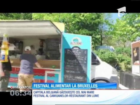 Oraşul Bruxelles găzduieşte cel mai mare festival al "camioanelor-restaurant" din lume