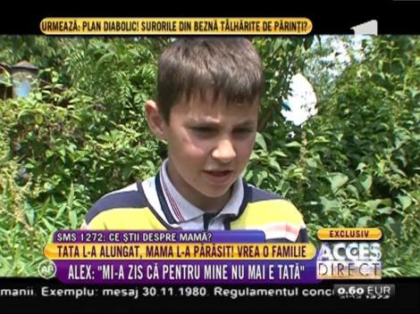 Alex, un copil de 10 ani, a fost părăsit de mamă și renegat de tată