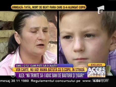 Cinci frățiori și mama lor, alungați de acasă de un tată alcoolic!