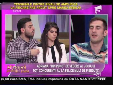 Cătălin, către Valentin: "Tu ai cel mai mult de pierdut în competiţie pentru că eşti pe primul loc"