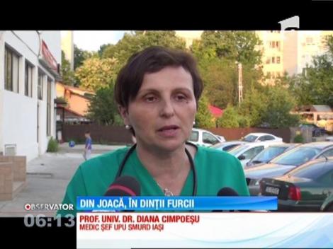 Un joc nevinovat putea să-i aducă sfârşitul unui copil de numai zece ani. Băiatul a căzut de pe o căpiţă de fân într-o furcă