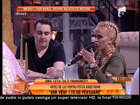 Anda Adam: ”La botez vom avea vată de zahăr cu sclipici comestibil”