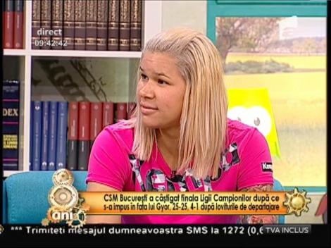 Mayssa Pessoa şi Oana Manea, campioanele de la CSM Bucureşti, în platoul de la Neatza