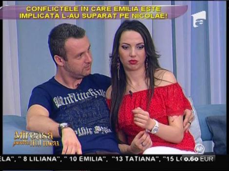 Nicolae, deranjat de conflictele în care este implicată iubita lui, Emilia!