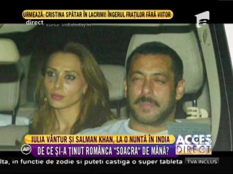 Iulia Vântur şi Salman Khan, la o nuntă în India