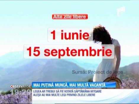 Parlamentarii vor să taie săptămâna de lucru şi să prelungească weekendul!