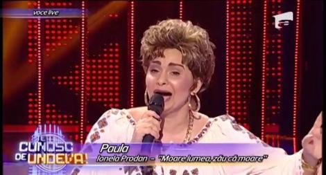 Paula Chirilă se transformă în Ionela Prodan - "Moare lumea, zău că moare"