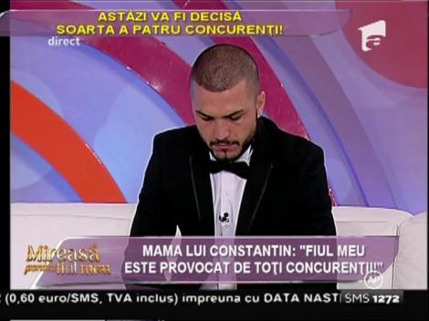 Constantin, în lacrimi: ”Plâng pentru că mama a fost jignită gratuit!”