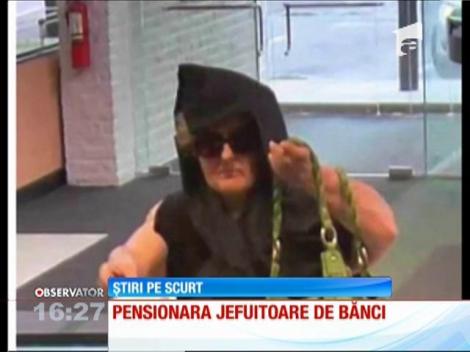 Pensionara jefuitoare de bănci a spart trei filiale în doar 21 de ore!