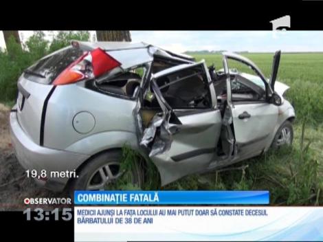Un bărbat de 38 de ani a murit în drum spre București într-un accident rutier