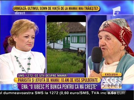 Ema: ”O iubesc pe bunica pentru că mă crește”