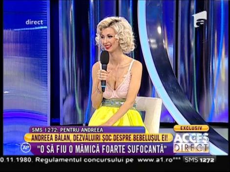 Andreea Bălan: ”Dacă o să nasc prin cezariană, o voi programa între filmările de la Te cunosc de undeva!”